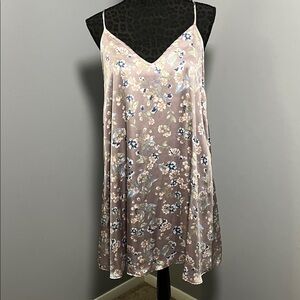 rokoko by Dozz Floral Print Women's spaghetti strap slip Dress size Large